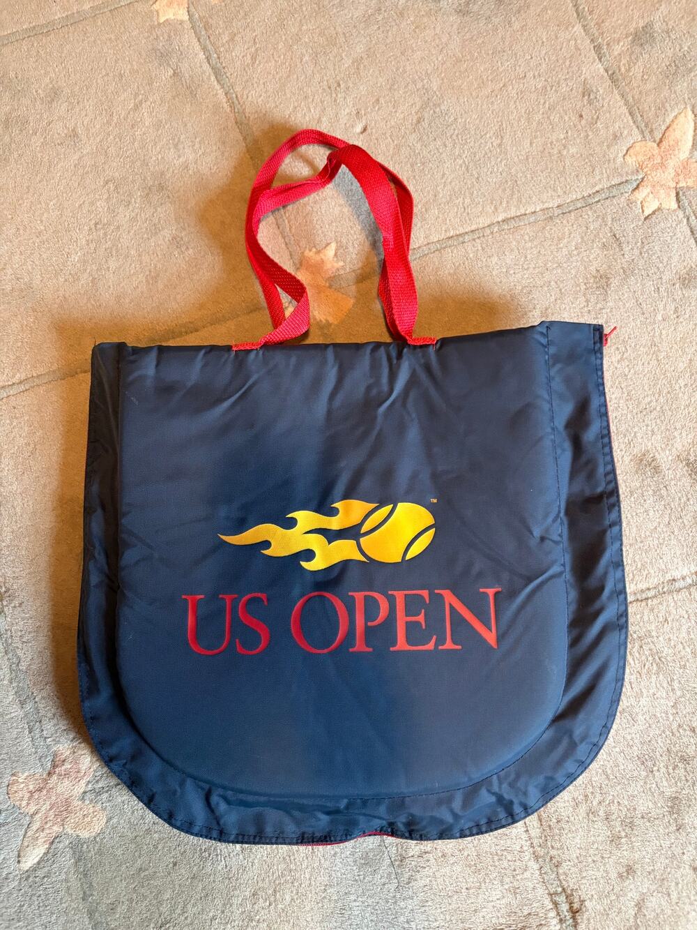 Vintage 1999 US Open Tennis Convertible Tote Bag 2 Stadium Seat Cushions
